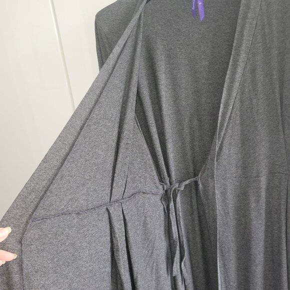 Seraphine Maternity Long Sleeve Wrap Dress in Charcoal Grey Size M - Picture 7 of 10